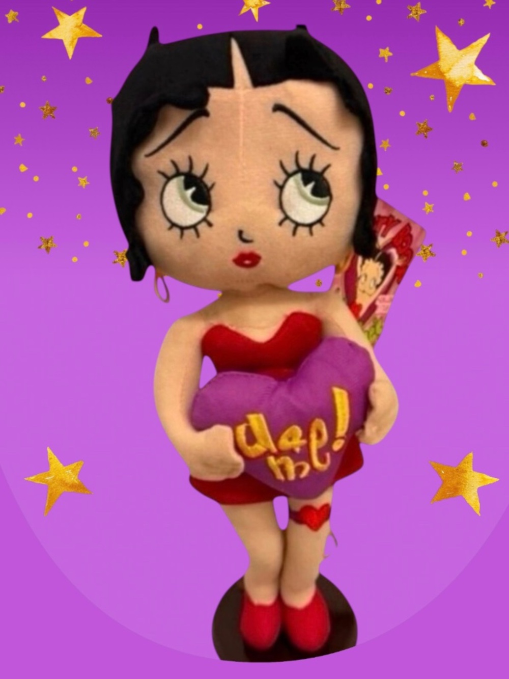 Betty Boop Plush Doll Sugarloaf 15" Purple Heart Edition